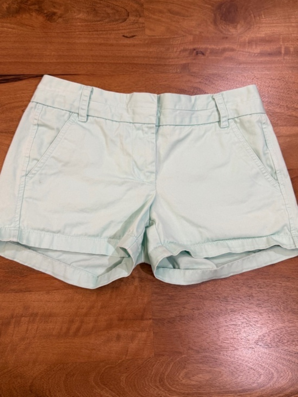 J. Crew Light Mint Women's Cotton Chino Shorts Size 0